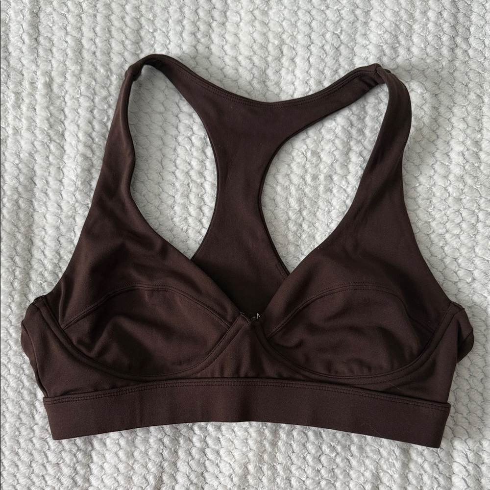 PARAGON Racerback Support Sports Bra - Chocolate Brown